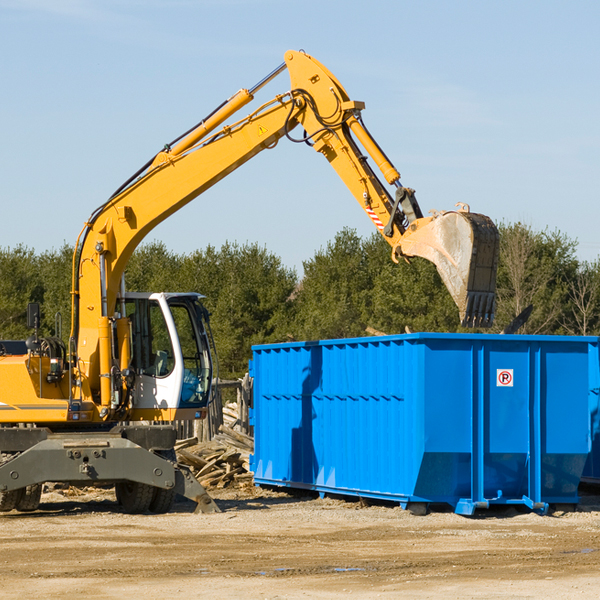 are there any restrictions on where a residential dumpster can be placed in Avon SD